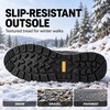 image:imageMens Winter Snow Boots Waterproof Zipper Warm Fur Lined Leather BootBlack