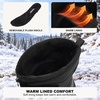 image:imageMens Winter Snow Boots Waterproof Zipper Warm Fur Lined Leather BootBlack