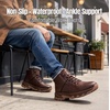 image:imageNon Slip Work Boots for Men Slip Resistant Shoes Restaurant KitchenDark Brown